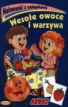 WESOŁE OWOCE I WARZYWA MALOWANKI Z NALEPKAMI